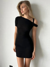 Summer Mini For One-Shoulder Slim Fashion Elegant Patchwork Y2k Female Casual Dress